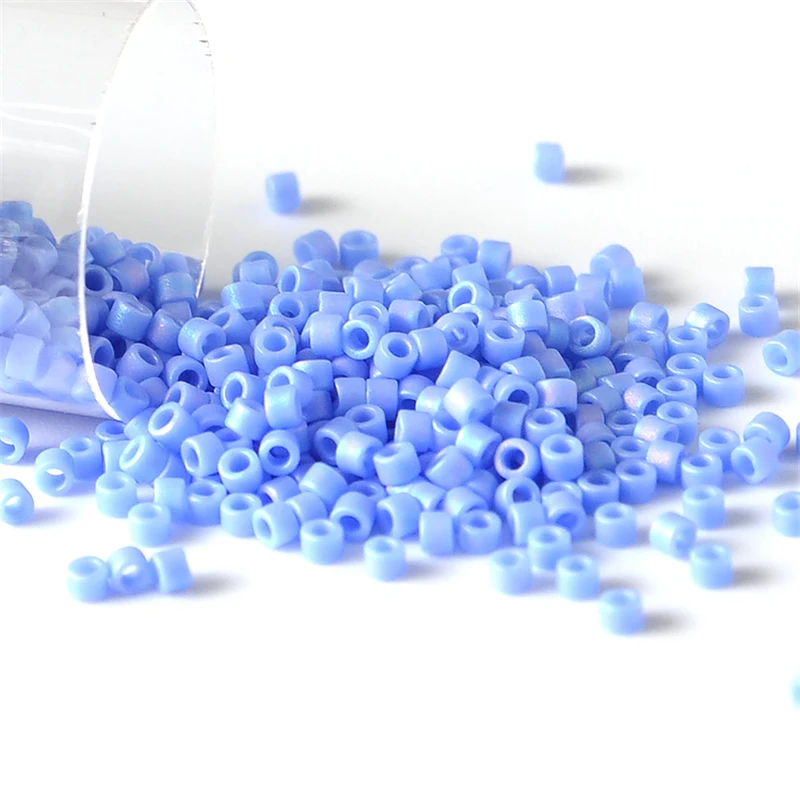 10g/Rohr 1,6mm Miyuki Perlen Matt Regenbogen Japanischen Delica Glas Seed Bead Für Französisch Stickerei DIY Schmuck machen Zubehör – Detail 3