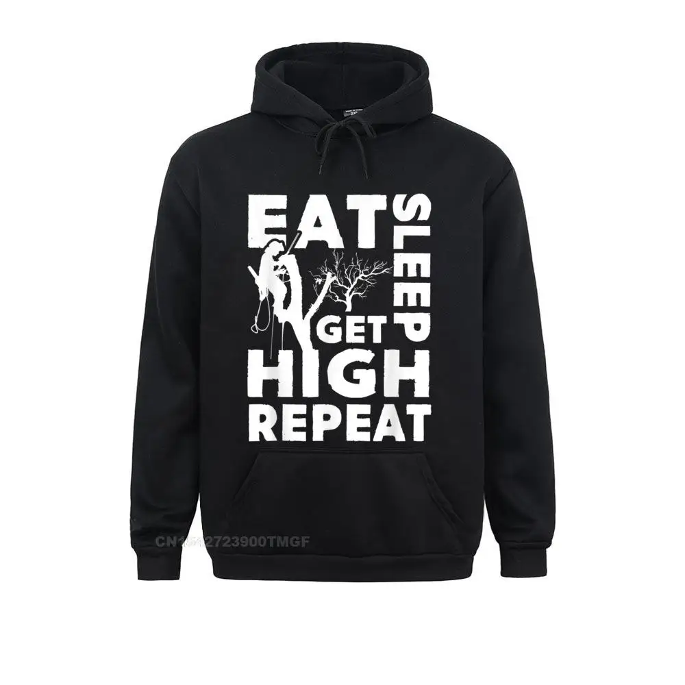 Personalized Eat Sleep Get High Repeat Funny Arborist Oversized Hoodie Sweatshirts for Boys Hip Hop Graphic Sweatshirts Clothes