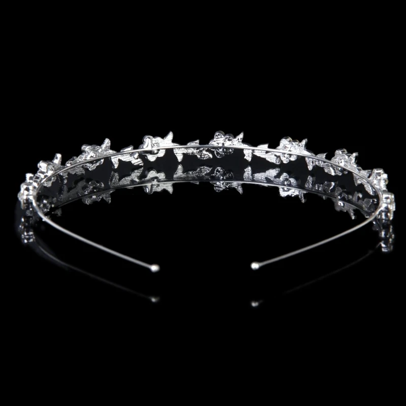 Bridal Bridesmaid Flower-Leaf Pattern Headband Wedding Tiara