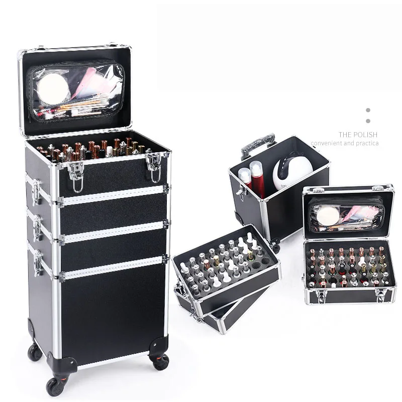 

Makeup Case Professional Aesthetic Manicure Artist Suitcase Wheeled Roll Luggage Beauty Cosmetics Trolley Tool Box Customized