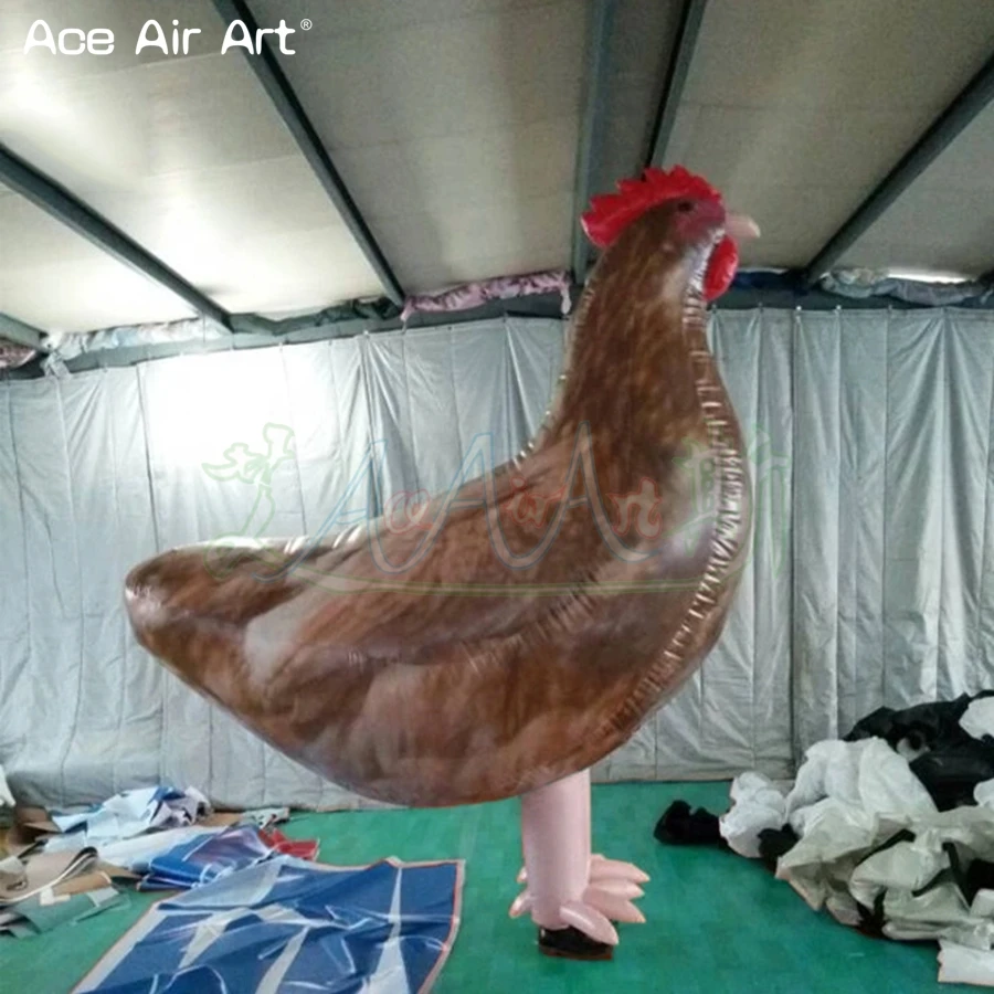 Ace Air Art Lifelike Inflatable Chicken Inflatable Rooster Inflatable Animals Model For Indoor Outdoor Events Decorations