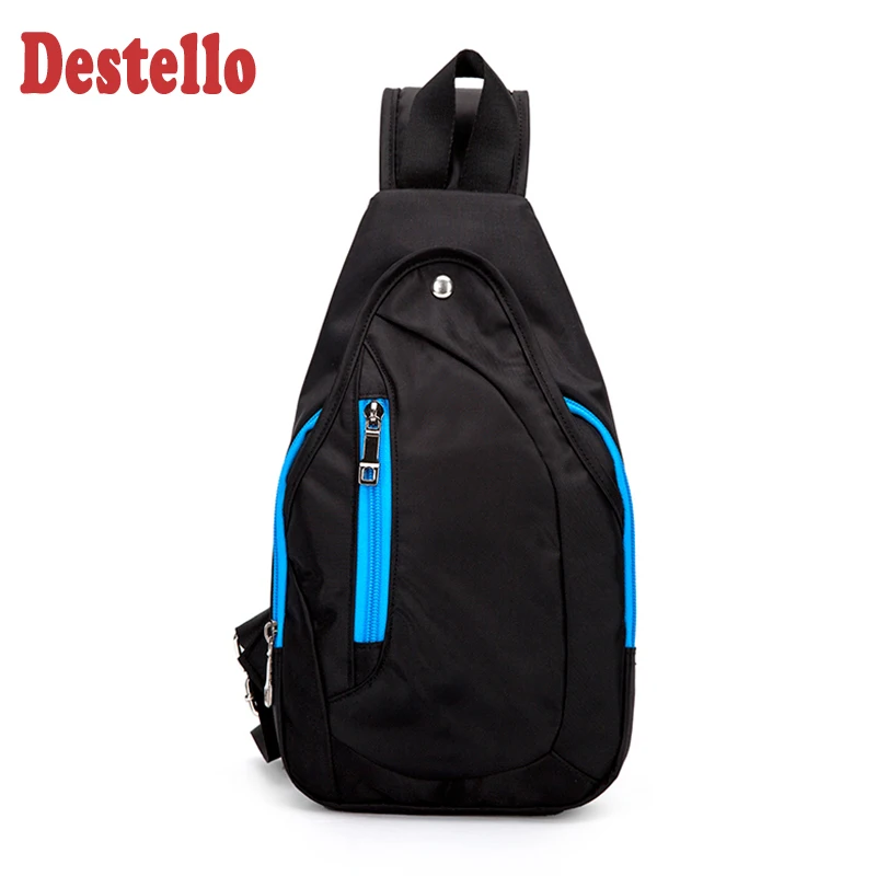 

oxford waterproof casual solid chest bag men adjustable shoulder strap bussiness travel money bag single shoulder wrap bag