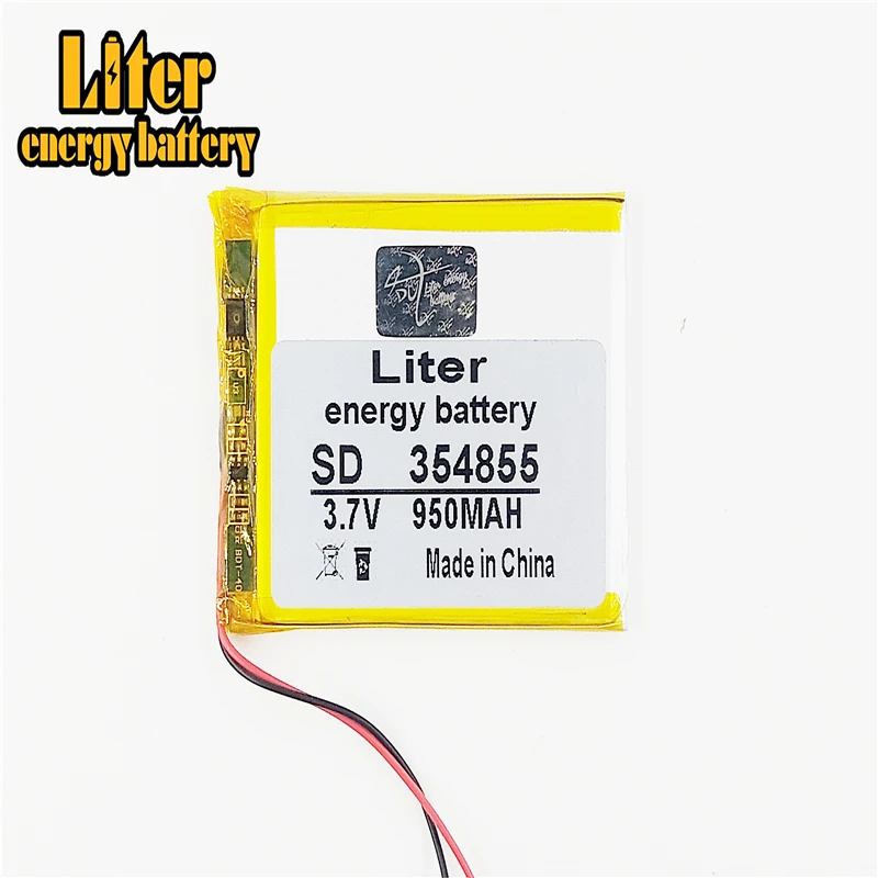 Tablette Lithium polymère 354855 3.7V 950mah, batterie avec panneau de Protection pour MP4 MP5 GSP produit numérique