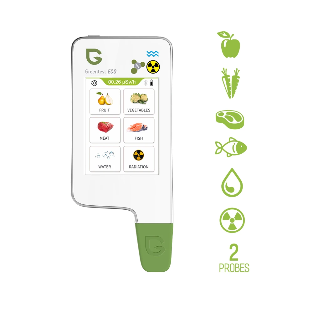 Imagem -02 - Casa Kitchen Nitrate Tester Radiação Tds Detector de Água Função Bluetooth e Tela Capacitiva Atualizado Greenest-eco6