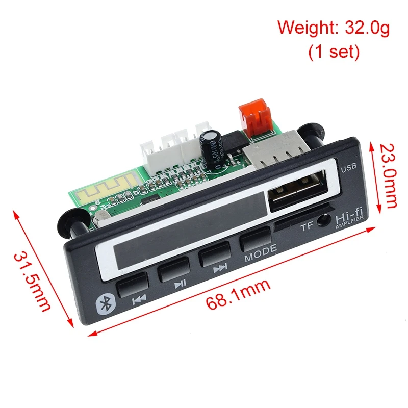 1/3PCS Auto Audio USB TF FM Radio Modul Drahtlose Bluetooth 5V 12V MP3 WMA Decoder Board MP3 Player mit Fernbedienung Für Auto – Detail 6