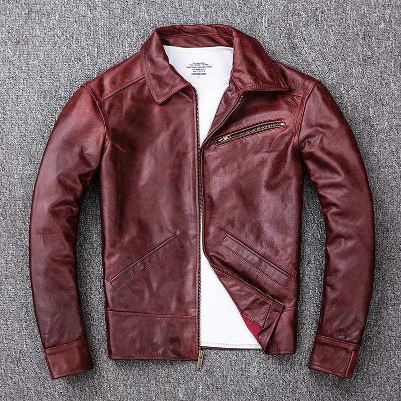 Genuine Streetwear 100% Natural Leather Jacket Men Autumn Spring Clothes 2021 Motorcycle Bike Real Sheepskin Coat Jackets