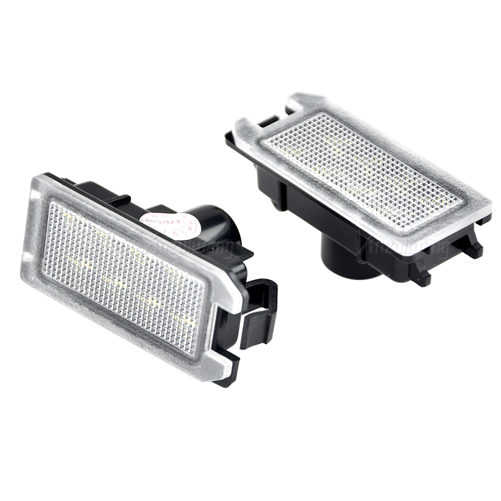 2Pcs For Jeep Grand Cherokee Compass Patriot Fiat 500 Dodge Viper Maserati Levante LED License Plate Light Number Plate Lamp