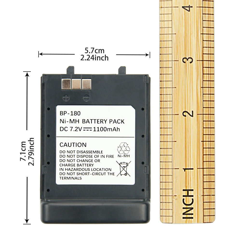 Akumulator 1100mAh BP-173 BP-180 NI-MH do radiotelefonów ICOM IC-12A IC-F3, IC-F4 IC-W31E IC-W32 IC-W32A IC-W32E IC-Z1 IC-Z1A IC-T7 IC-T7H