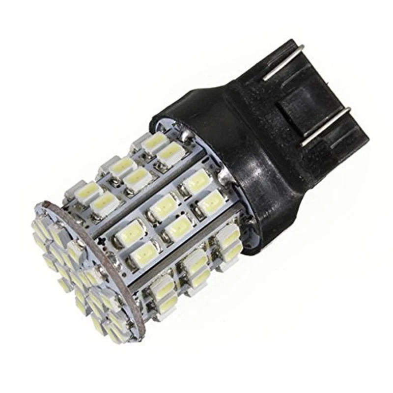 2 Chiếc T20 Đèn LED Xe Hơi Ô Tô Đèn Phanh W21W 7440 1206 64SMD LED Trắng 7440 3156 3157 Tự Động Dự Bị Sáng Dự Phòng 12V