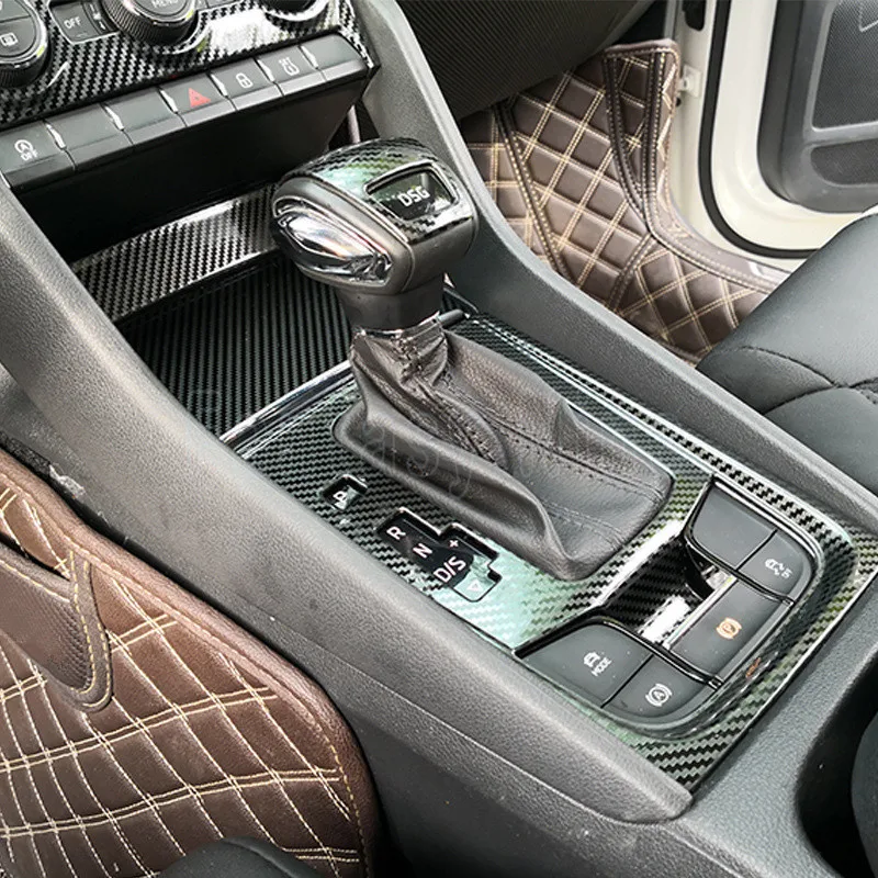Carbon Fiber Printed AC Control Gear Panel Shift knob Cover 6.5\