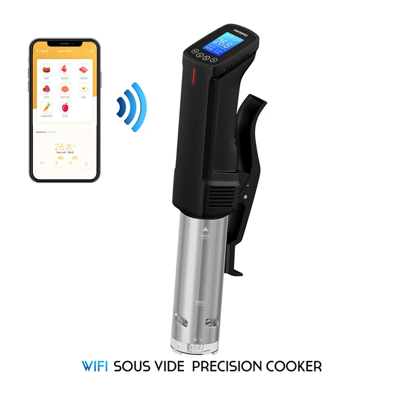 INKBIRD Sous Vide WI-FI kuchenka kulinarna 1000W precyzyjna temperatura i Timer, cyrkulator termiczny zanurzeniowy ze stali nierdzewnej do kuchni