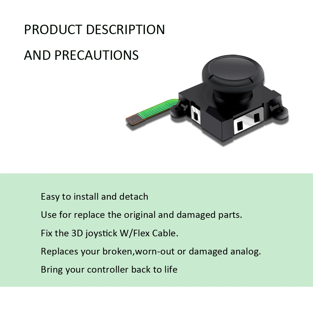 1 pçs 3d analógico joystick polegar varas substituições para nintend interruptor joy con controlador substituição esquerda e direita analógico