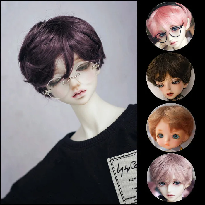 BJD doll simulation hair suitable for 1/31/41/61/8size fashion Korean fashion cool short hair male delicate imitation mohair wig