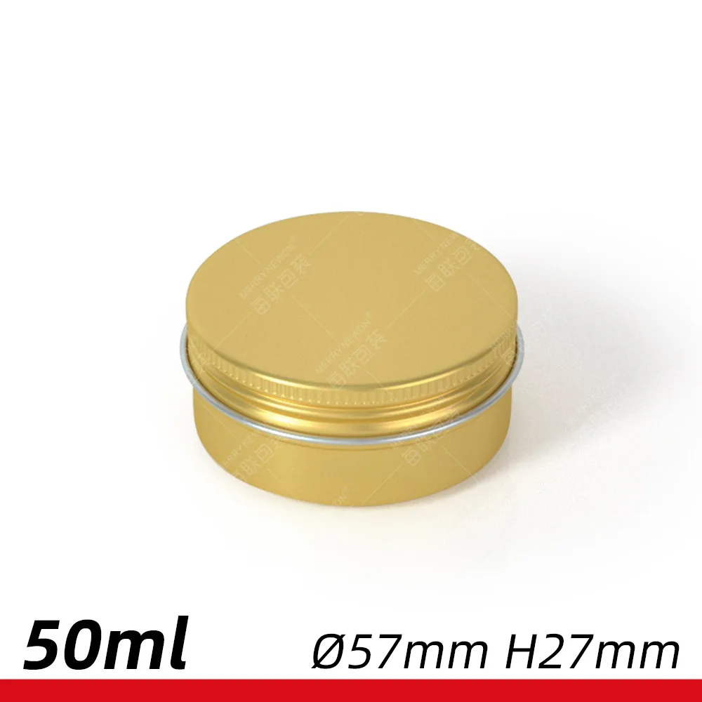 30 pz 50 ml di alluminio può colore di alta qualità piccola scatola di alluminio candela di cera per capelli sapone fatto a mano pasta cosmetica imballaggio scatola di alluminio