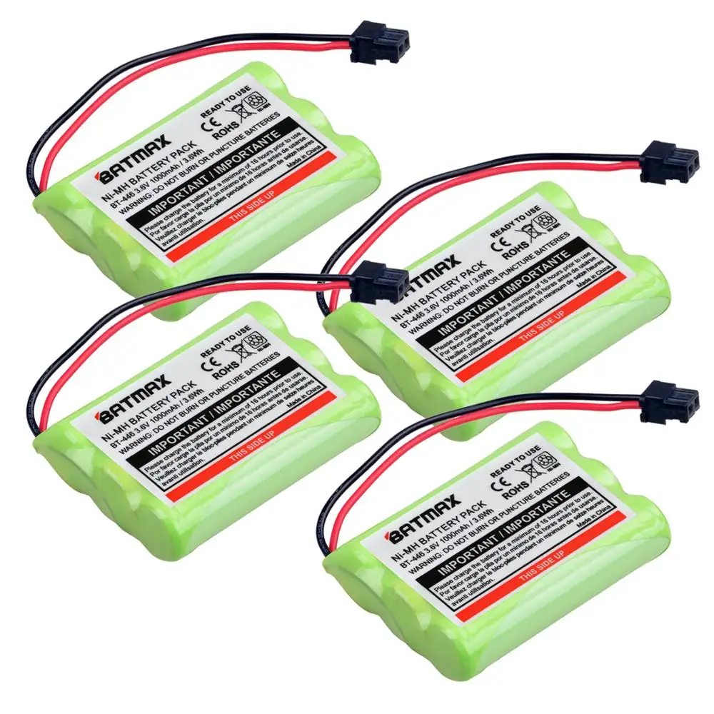 2Pcs 3.6V 1000mAh BT-446 BT446 BT-1005 Battery for Uniden Cordless Phone BBTY0503001 BT-1004 GE-TL26402 BT-504 CPH-488B Handset