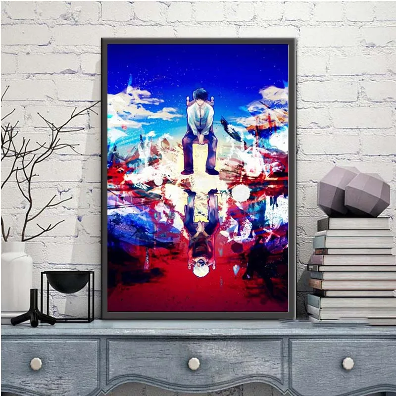 Cartoons Tokyo Ghoul Anime Vintage Wall Art Canvas Painting Simple Picture Posters And Print  Bedroom Living Room Home Decor