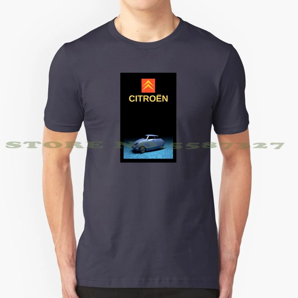 Citro?N Ds Turqoise 100% Pure Cotton T-Shirt 3D Tooned French Beauty Ds21 Cars Turqoise Summer Automobiles Lemon Citrus Logo