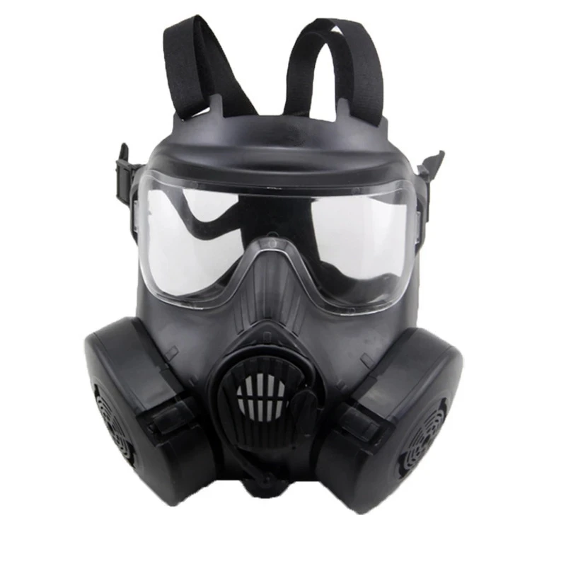 Protective Tactical Respirator Mask Full Face Gas Mask for Airsoft Shooting Hunting Riding CS Game Cosplay Protection