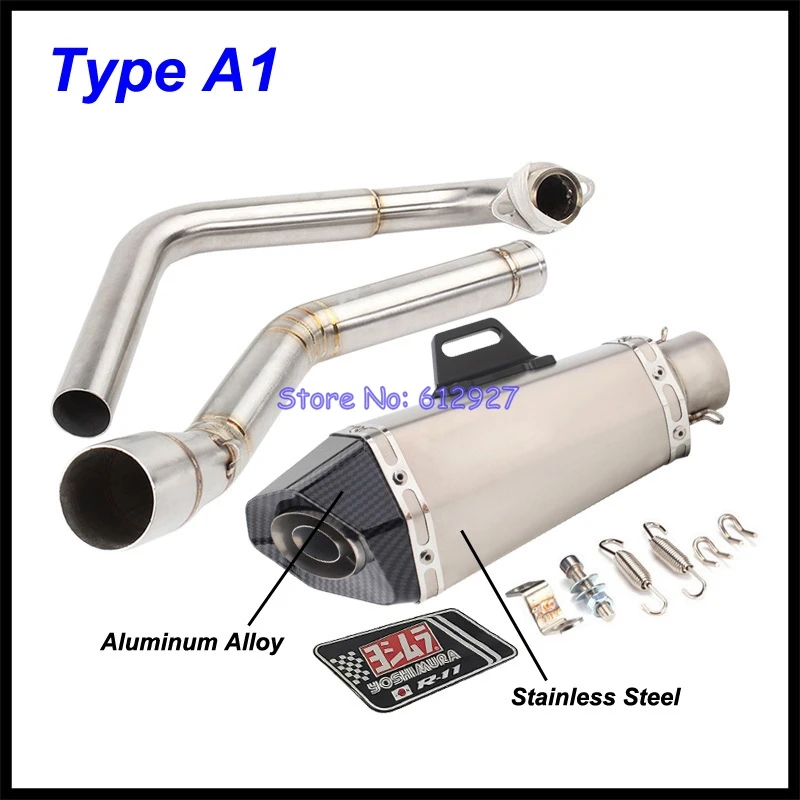 For YAMAHA YZF R15 (2008-2017) MT-15 MT 125 Full Exhaust System Muffler Pipe Motorcycle Yoshimura Slip On Front Tube Headers