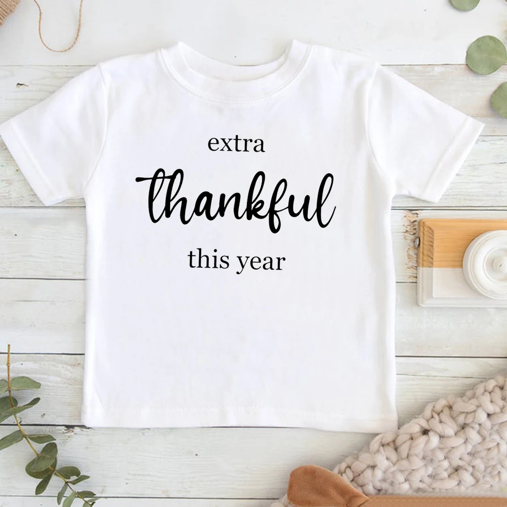 Extra Thankful This Year Fall Boutique Outfits Baby Girl Thanksgiving Pumpkin Baby Autumn Top Thankful Blessed Clothes Fashion