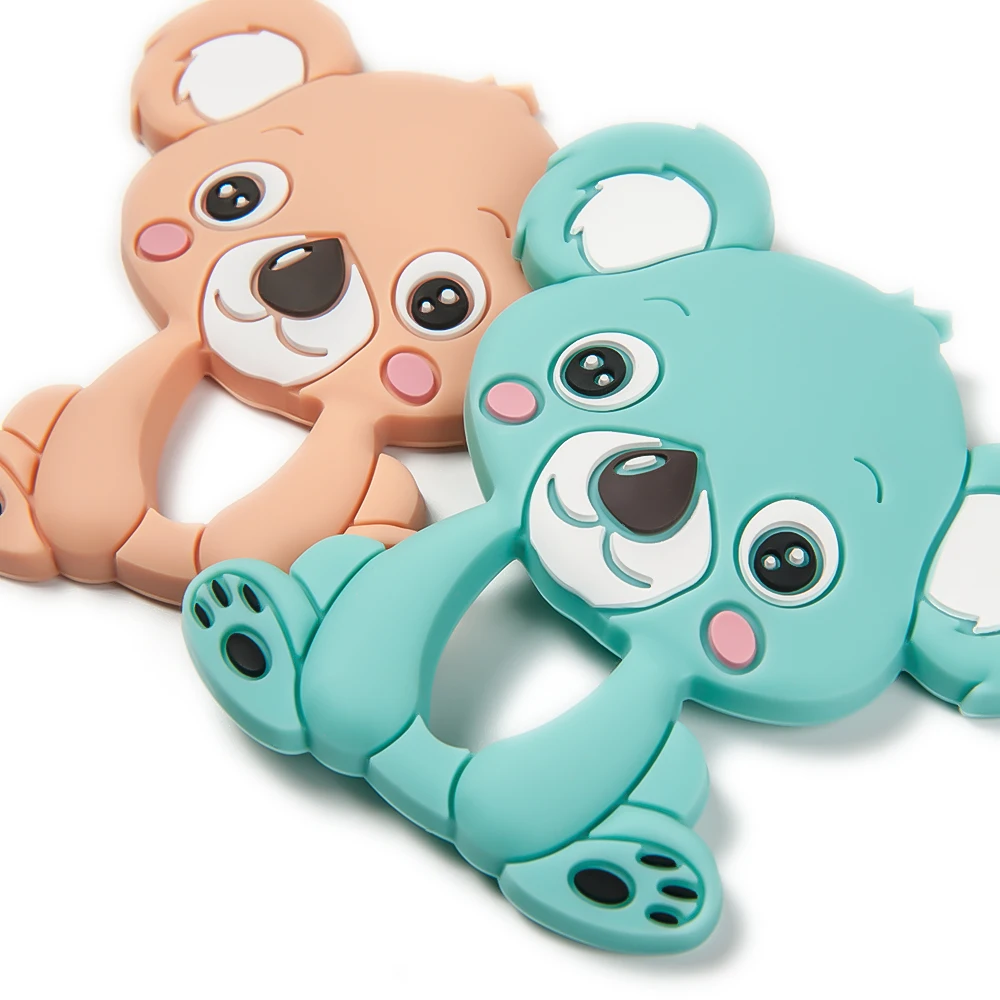 Cute-Idea-mordedor de silicona de Koala para bebé, dentición sin BPA masticable de juguete, accesorios colgantes de chupete, 1 unidad