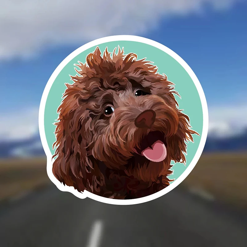 

32836 # Labradoodle Dog 13 cm/17 cm Self-adhesive Decal Car Sticker Waterproof Auto Decors on Bumper Rear Window Laptop