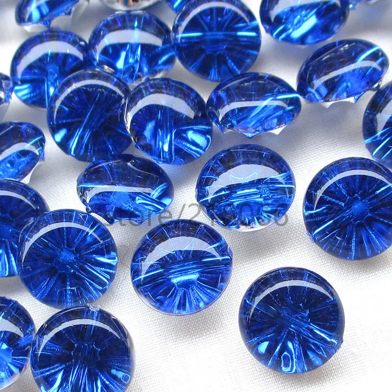 New 100PCS navy  blue color Clear Plastic Buttons Half Ball 13mm Sewing Craft