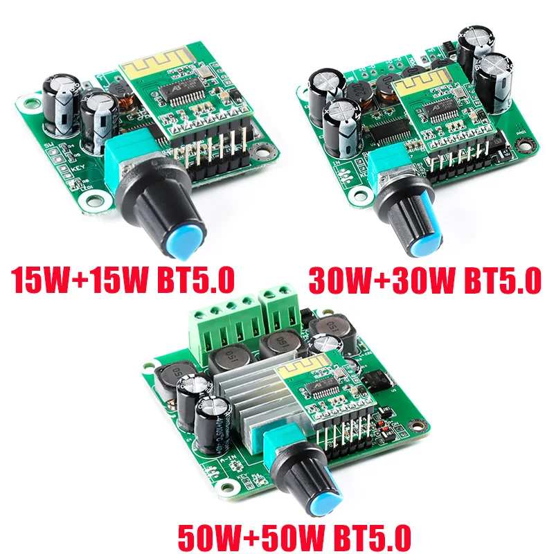 Bluetooth Digital Stereo Class D Audio Power Amplifier Board DIY BT 5.0 TPA3110 5.0 TPA3116 15W+15W 30W+30W 50W+50W