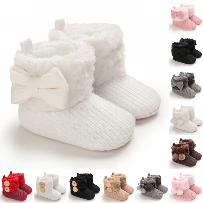 0-18M  Boots For Newborn Baby Girl Snow Boots Winter Thermal Shoes Plush Ankle Boots Winter Baby Boys And Girls Thermal Shoes