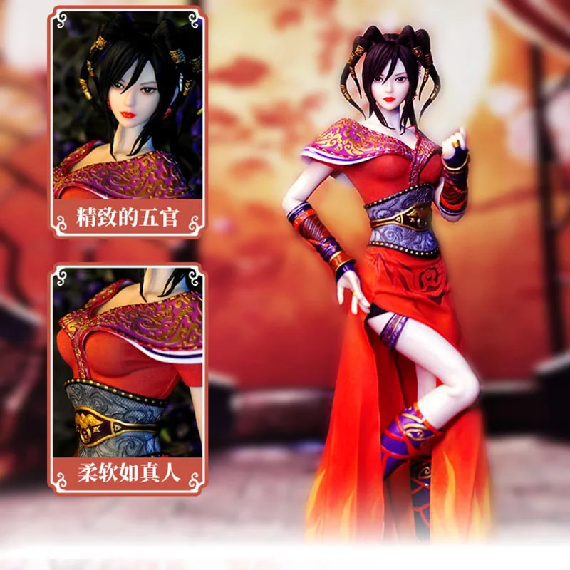 1/6 The Legend of Qin Crimson Lotus Figure Model 12 inch Female Soldier Action Doll Full Set Toy for Collection