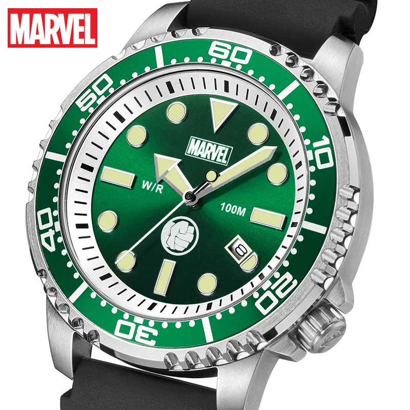 

Disney Marvel Official Men Japan Quartz Wristwatches The Hulk Spider Capital America Iron Black Widow Venon100m 2021New Religion