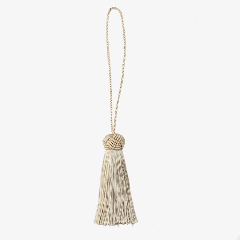 2Pcs Small Tassel Fringe Curtain Tieback Pendant DIY Cord Party Tassel Trim Curtains Decor Accessories Tassels Ribbon