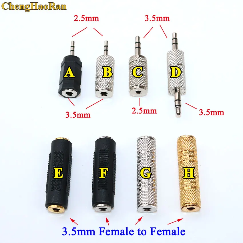 

1PCS 2.5mm/3.5mm Female To Female Audio Adapter Connector Coupler Stereo F/F Extension Audio plug Converter Male to female