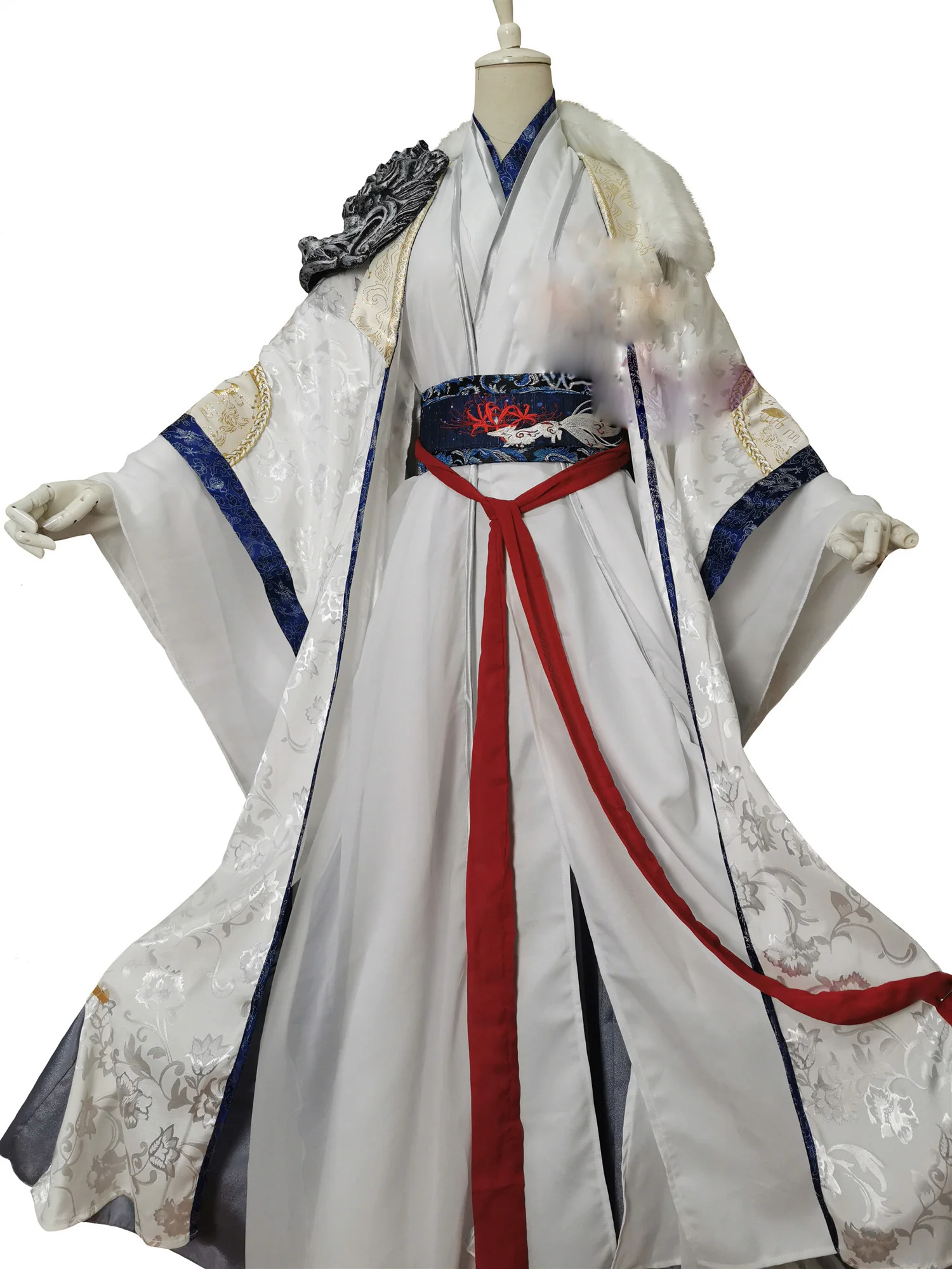 2 Designs White Black Two Ghost Officers Male Emperer Costume Hanfu cos Prince of Wu Yong  Emperer of Ghost  JunWu Cosplay Hanfu