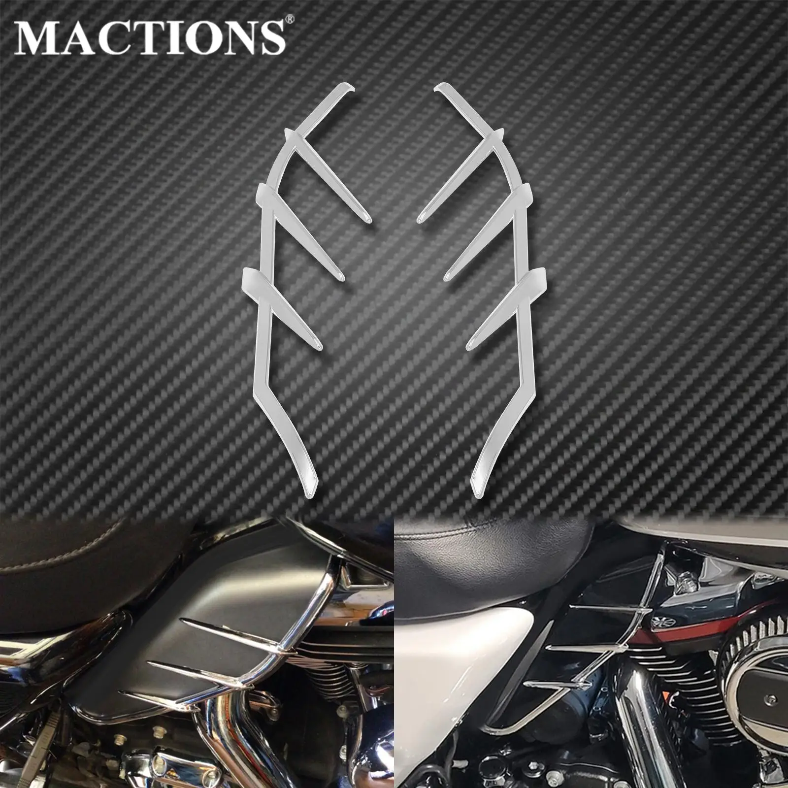 

Motorcycle Mid-Frame Air Deflector Trim ABS Chrome For Harley Touring 2009-2016 Street Electra Glide Road King CVO FLTRX FLRT