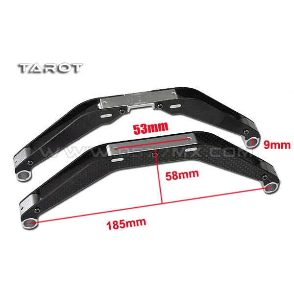 Tarot Carbon Fiber Metal Landing Skid For Trex 550 600 Helicopter