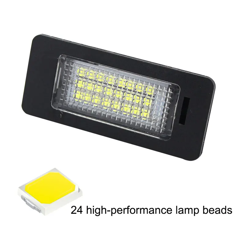 2PCS/set Canbus White LED License Plate Light for Audi A1 A3 / A4 S4 B8/ A5 S5 8T / A6 C7/4G / A7 4G / Q3 8U / Q5 8R / TT 8J