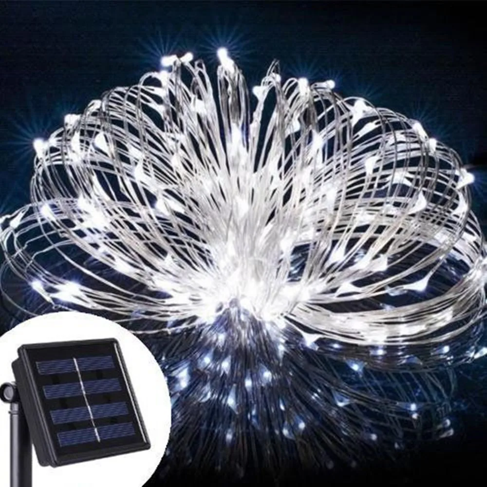 Solar String Fairy Lights 10m 100LED / 5M 50 LED Waterproof Outdoor Garland Solar Power Lamp Christmas For Garden Decoration.