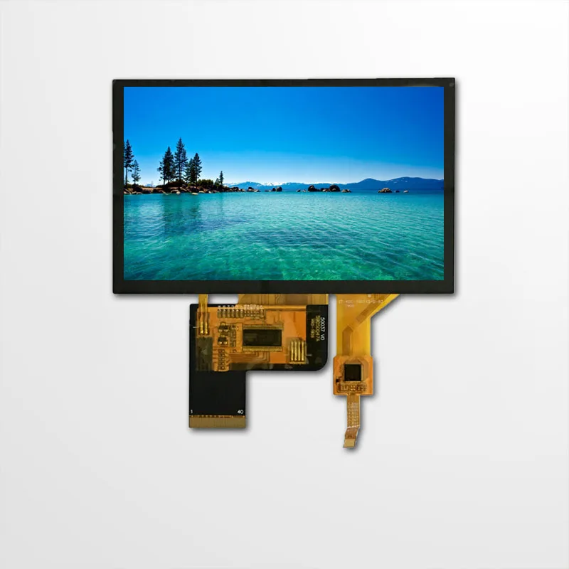 5.0 inch 800*480, ST7262, LVDS/RGB interface, full viewing angle wide operating temperature IPS LCD with capacitive touch panel