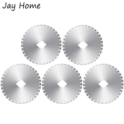 5Pcs 45mm Crochet Edge Skip Blade Rotary Cutter Blades for Paper Cutting Fabric Leather Scrapbooking Sewing Dotted Line Blades