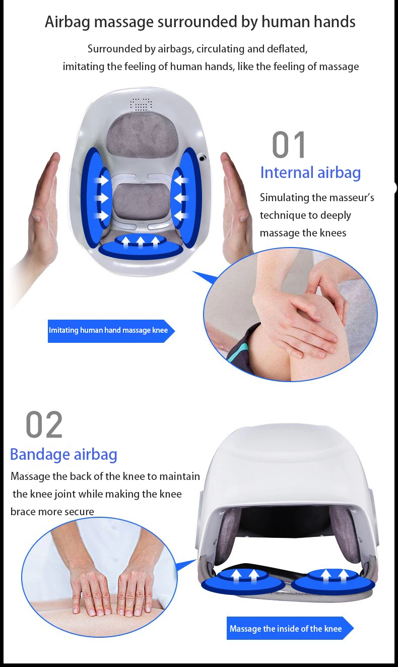 Smart Laser Knee Massager Heated Air Massage Knee Instrument Hot Compress Knee Massage Leg Massager Vibration Feet Massage