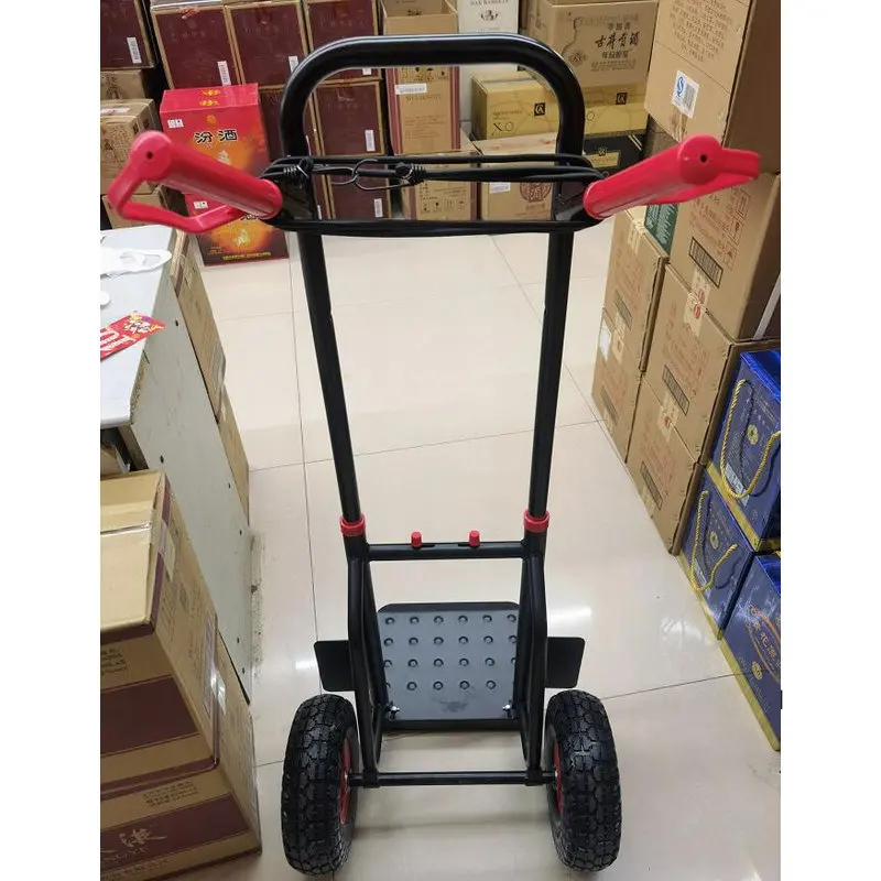 800-Pound Capacity Two-wheeled Hand Truck With 10-Inch Wheels, Foldable Luggage Grocery Cart