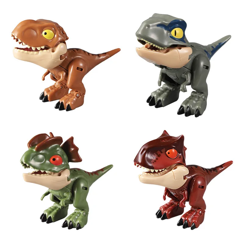 1Pc Mini Deformation Dinosaur Toy Children Educational Building Block Movable Joint Robot Transformation Dinosaur Model Toys