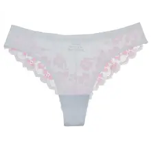 Women Lace Low-Waist Breathable Thongs #6