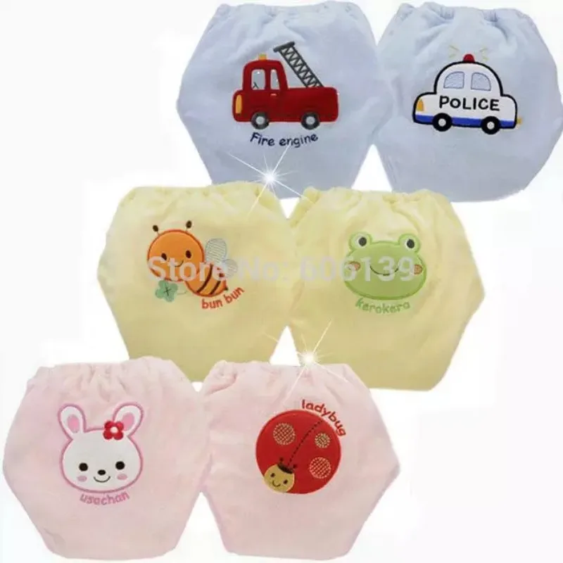 

Lovely Animal 4 Layers Baby Potty Training Pants Diaper Panties Infant Underclothing Diaper Pants 6pcs/lot