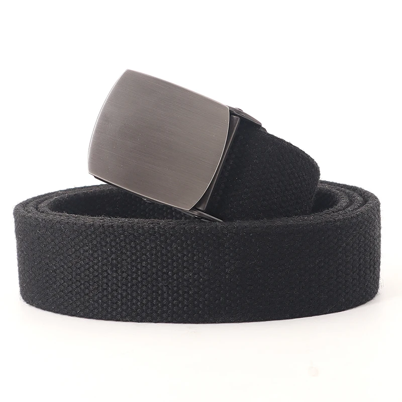 Hot Male Tactical Belt Top Quality 4mm Thick 3.8cm Wide Canvas Belt for Men Metal Automatic Buckle Extended 160cm Military Belts