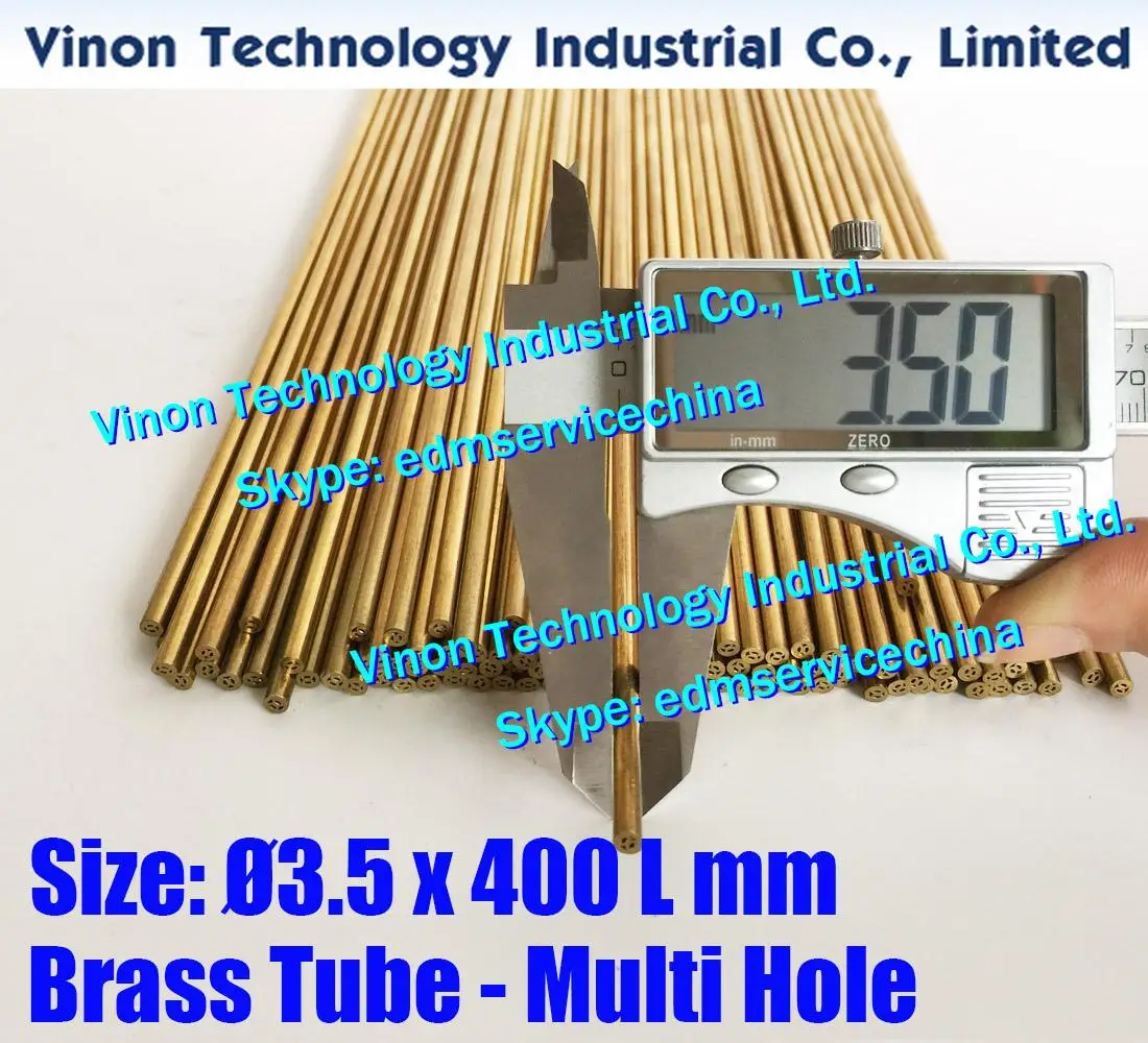 

Ø3.5x400Lmm Brass Tube Multihole (30PCS/LOT),Brass EDM Tubing Electrode Multi-Channel Dia. 3.5 Length 400 for Electric Discharge