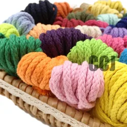 Eight-strand woven cotton rope kindergarten color hand-woven cotton rope drawstring trousers cotton thread harness cap rope