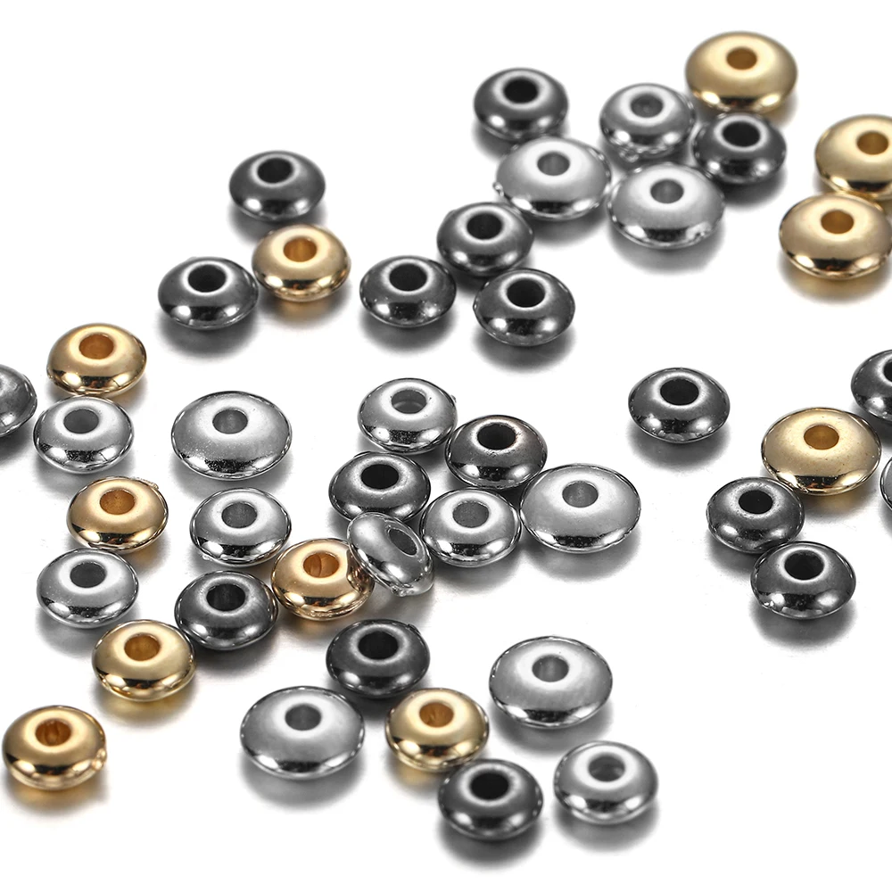 200-400Pcs CCB Mehrere Stile Charme Spacer Perlen Rad Perle Flache Runde Lose Perlen Für DIY Schmuck Machen liefert Zubehör