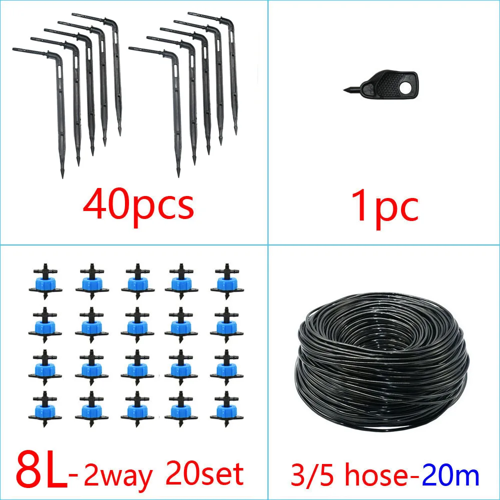 2L/4L/8L System nawadniania kropelkowego szklarni 2/4-Way kroplownik do nawadniania nadajnik System nawadniania rośliny doniczkowe strzałka